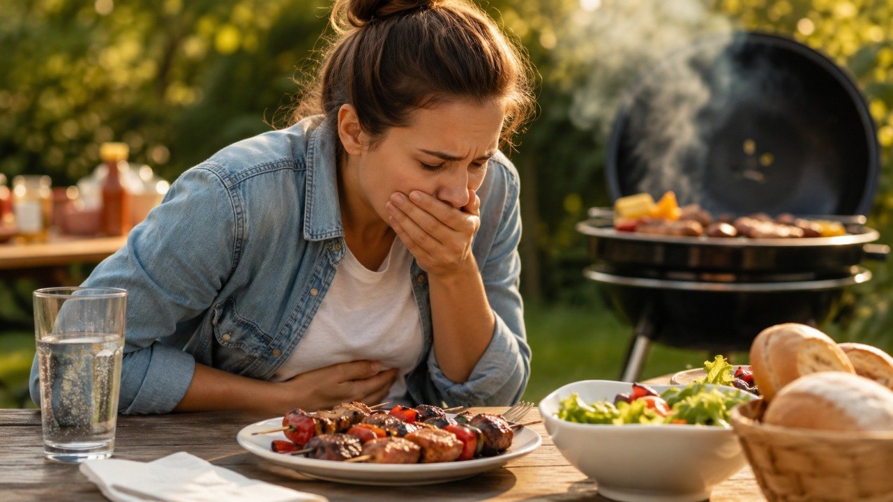 Zatrucie pokarmowe po grillu: sprawdź objawy, czas wystąpienia, pierwszą pomoc, nawodnienie, dietę, ryzyko salmonelli i kiedy biegunka, gorączka lub krew wymagają lekarza pilnie.