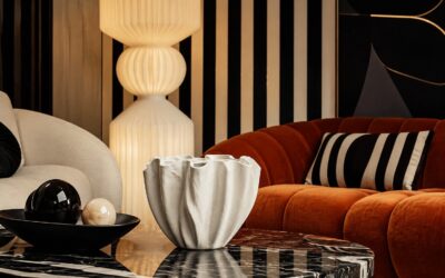 Neo Deco we wnętrzach wraca w 2026 roku jako elegancka odpowiedź na minimalizm: paski, rzeźbiarskie lampy, chrom, mosiądz i mocne dodatki, które trzeba stosować z umiarem.