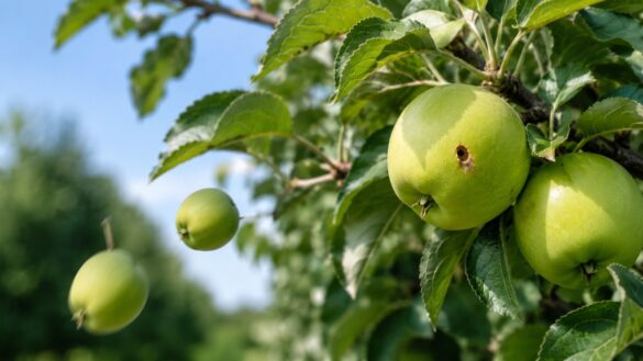 Jabłka spadają przed dojrzewaniem? Sprawdź, jak odróżnić naturalny opad czerwcowy od suszy i owocówki jabłkóweczki oraz kiedy reagować, aby ograniczyć straty w przydomowym sadzie już teraz.