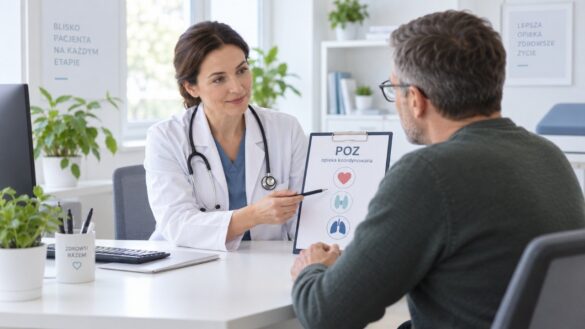 Opieka koordynowana w POZ ułatwia dostęp do kardiologa, endokrynologa i pulmonologa. Sprawdź, kto kwalifikuje pacjenta, jakie badania zleca lekarz rodzinny i kiedy potrzebne jest AOS w NFZ.