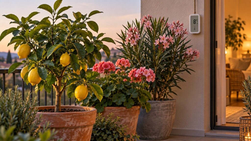 Kiedy wnieść pelargonie, oleander i cytrusy z balkonu? Patrz na temperaturę nocą, nie na datę