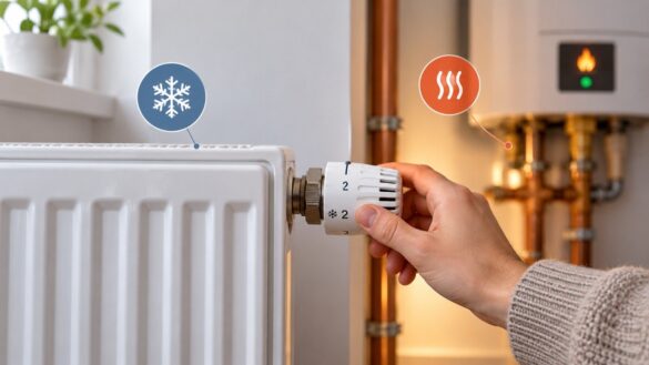 Termostat po lecie nie reaguje, a grzejnik pozostaje zimny mimo włączonego ogrzewania? Sprawdź zawór, trzpień, odpowietrzenie, ciśnienie oraz objawy awarii wymagającej hydraulika.