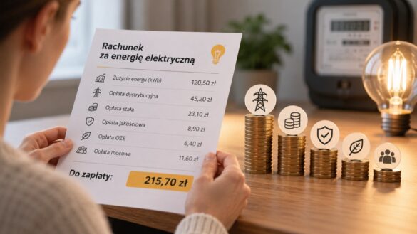 Rachunek za energię elektryczną w 2026 roku to nie tylko zużyte kWh. Sprawdzamy opłatę mocową, sieciową stałą i abonamentową oraz koszty, które płaci gospodarstwo nawet przy małym zużyciu.