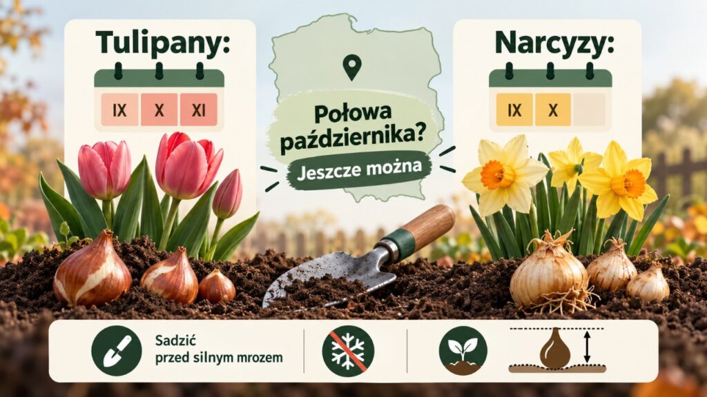 Czy w połowie października jest za późno na tulipany i narcyzy? Terminy sadzenia cebul w Polsce