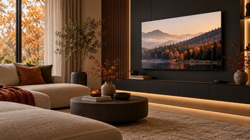 Telewizor nie znika w czarnej ścianie: jak urządza się strefę TV jesienią 2026 roku