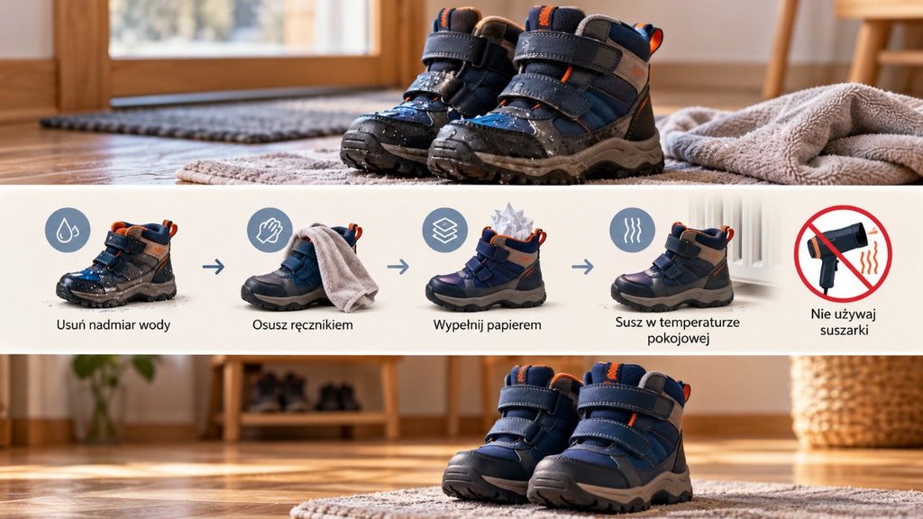 Mokre buty do rana nie wyschły: jak suszyć dziecięce buty, żeby nie zniszczyć membrany i kleju