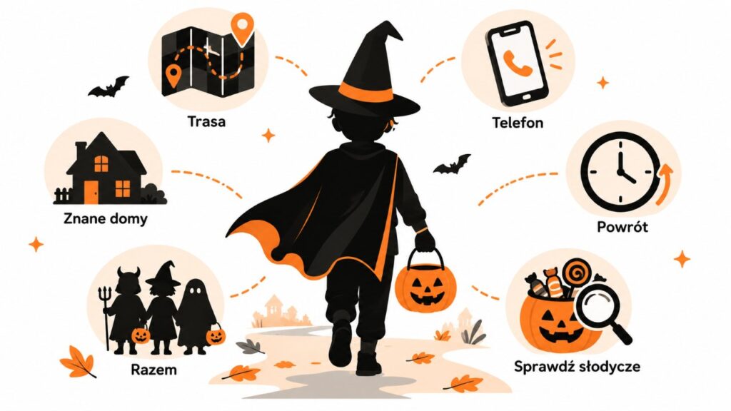 Dziecko idzie samo po cukierki na Halloween 2026. Jakie zasady ustalić przed wyjściem z domu