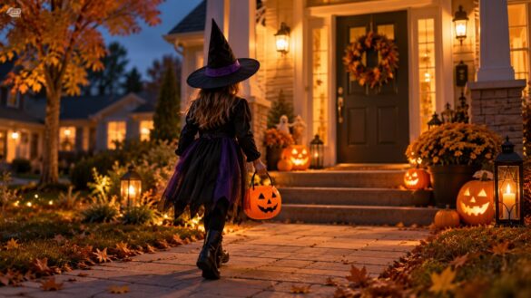 Dziecko idzie samo po cukierki na Halloween 2026? Sprawdź, jakie zasady ustalić przed wyjściem: trasę, godzinę powrotu, kontakt z rodzicami, bezpieczeństwo na drodze i kontrolę słodyczy po powrocie.